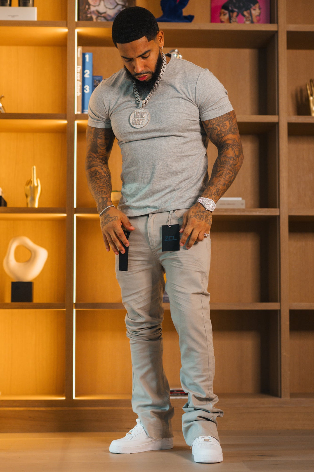 Vortex Stacked Denim (Grey) - Zamage