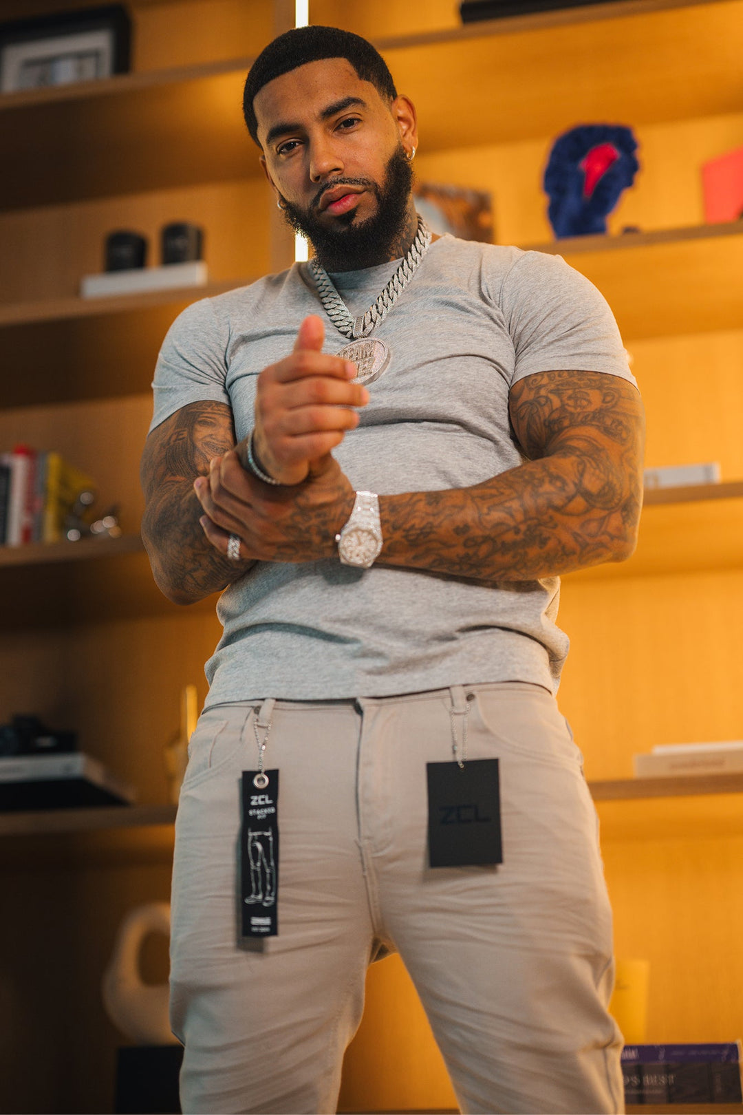 Vortex Stacked Denim (Grey) - Zamage