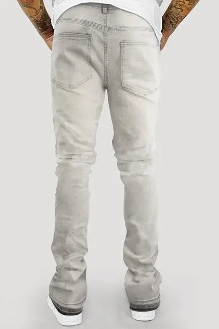 Vortex Stacked Denim (Grey Bleach Wash) - Zamage