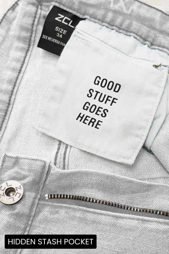 Vortex Stacked Denim (Grey Bleach Wash) - Zamage