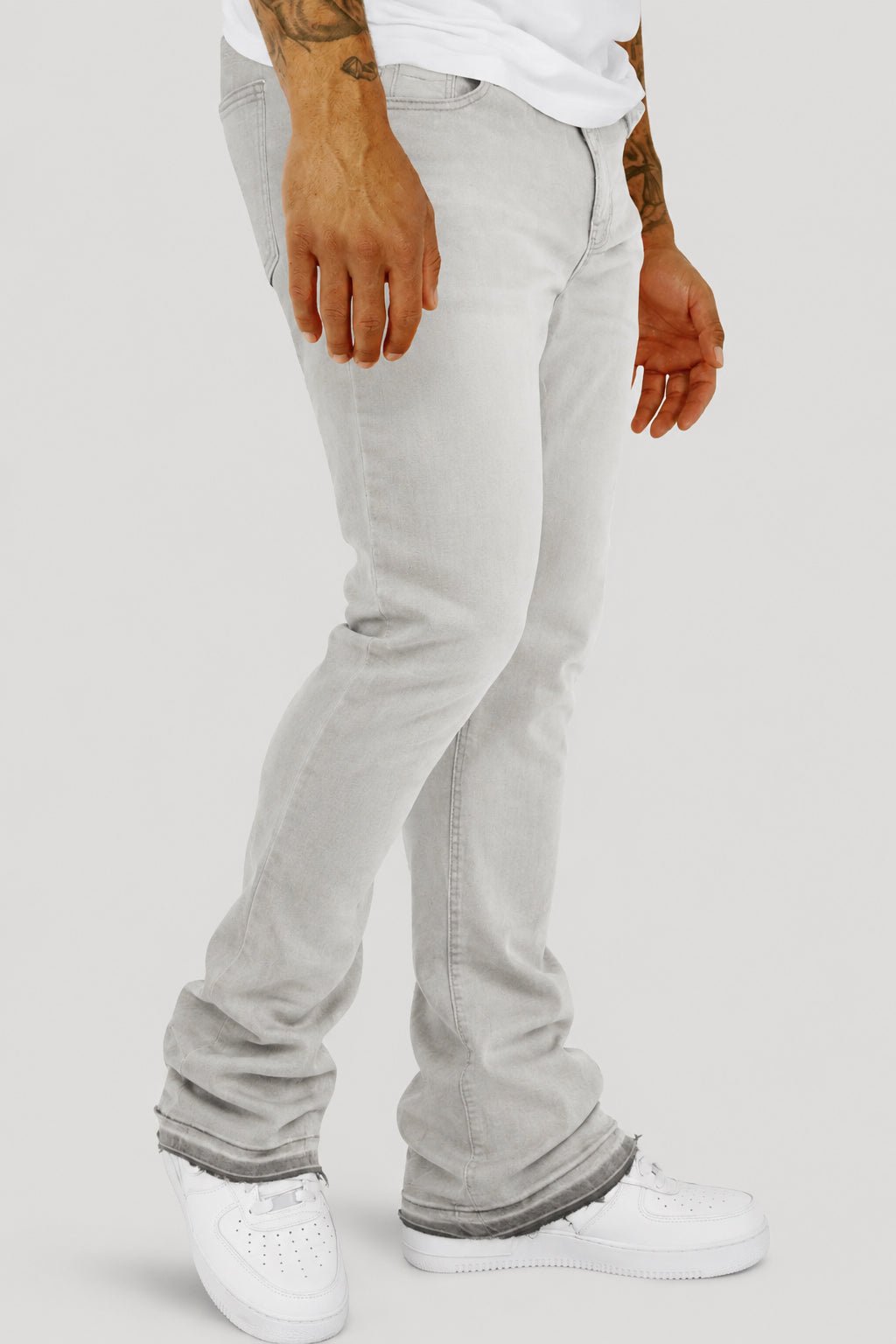Vortex Stacked Denim (Grey Bleach Wash) - Zamage