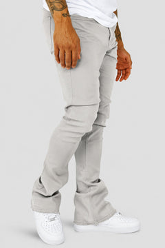 Vortex Stacked Denim Jeans (Grey) - Zamage
