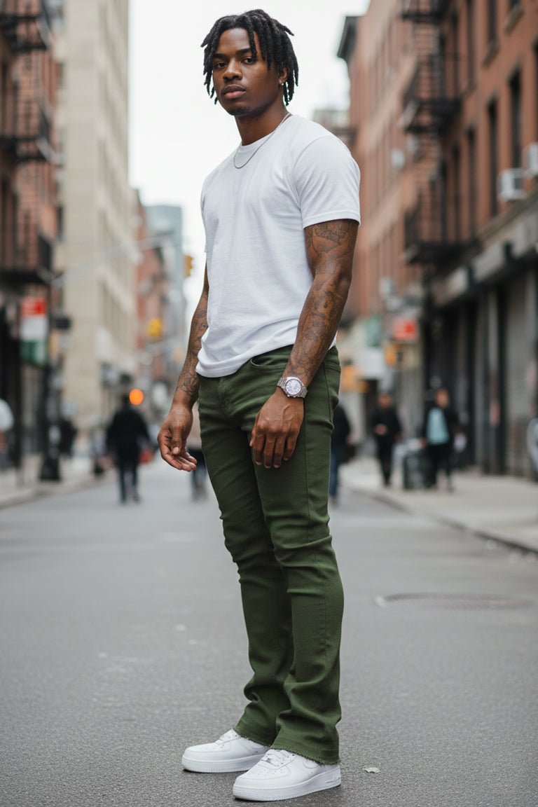 Vortex Stacked Denim (Olive) - Zamage