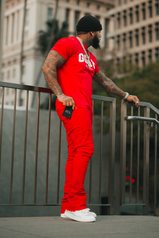 Vortex Stacked Denim (Red) - Zamage