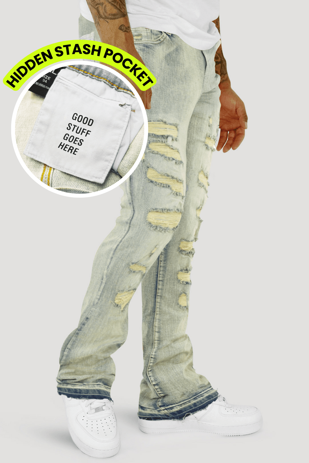 Vortex Stacked Denim (Vintage Wash) - Zamage