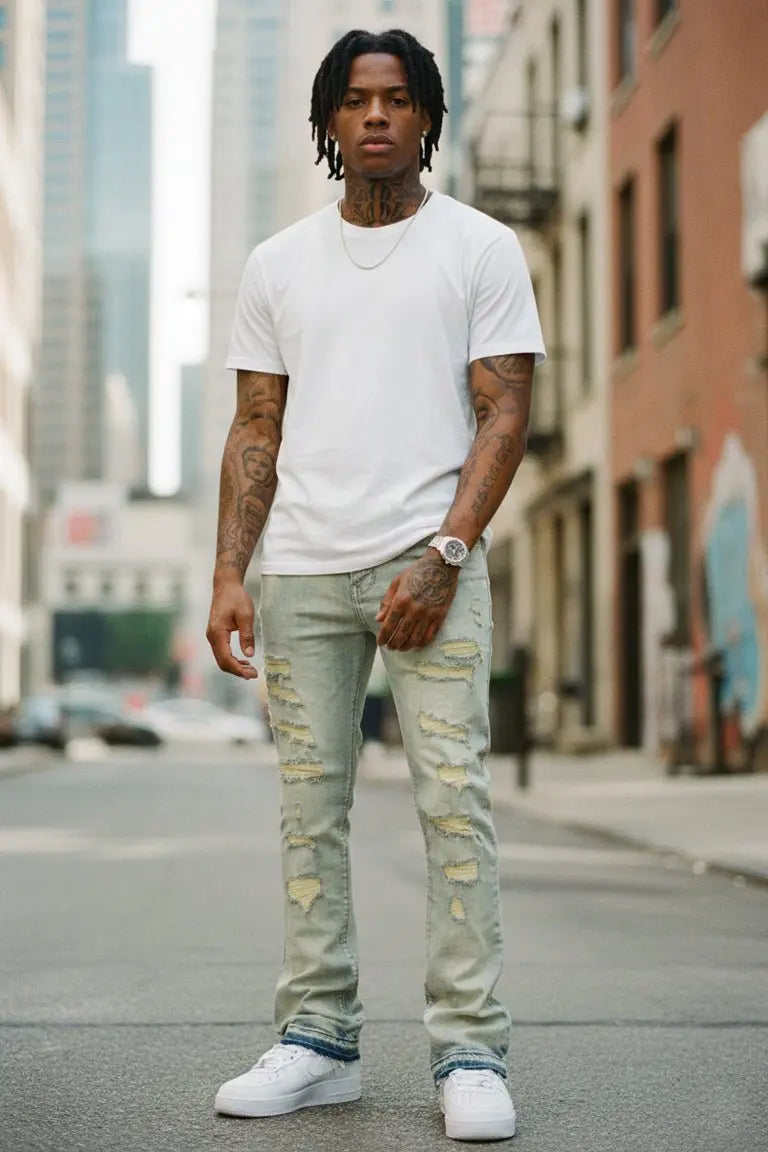 Vortex Stacked Denim (Vintage Wash) - Zamage