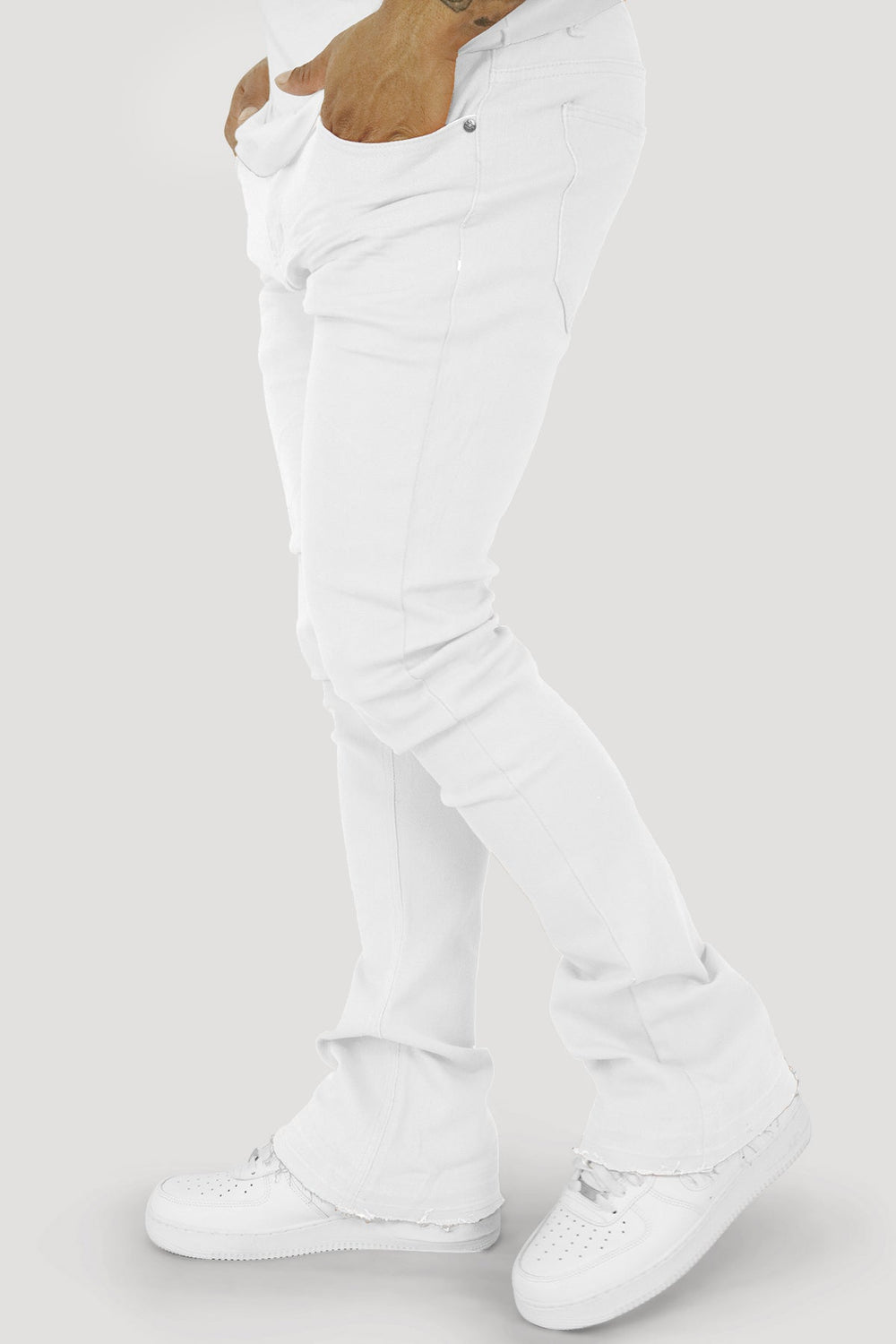 Vortex Stacked Denim (White) - Zamage
