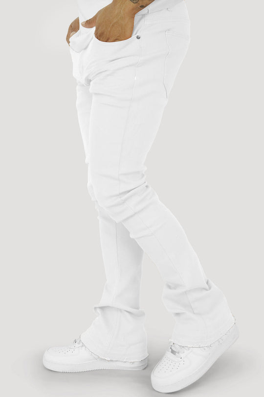 Vortex Stacked Denim (White) - Zamage