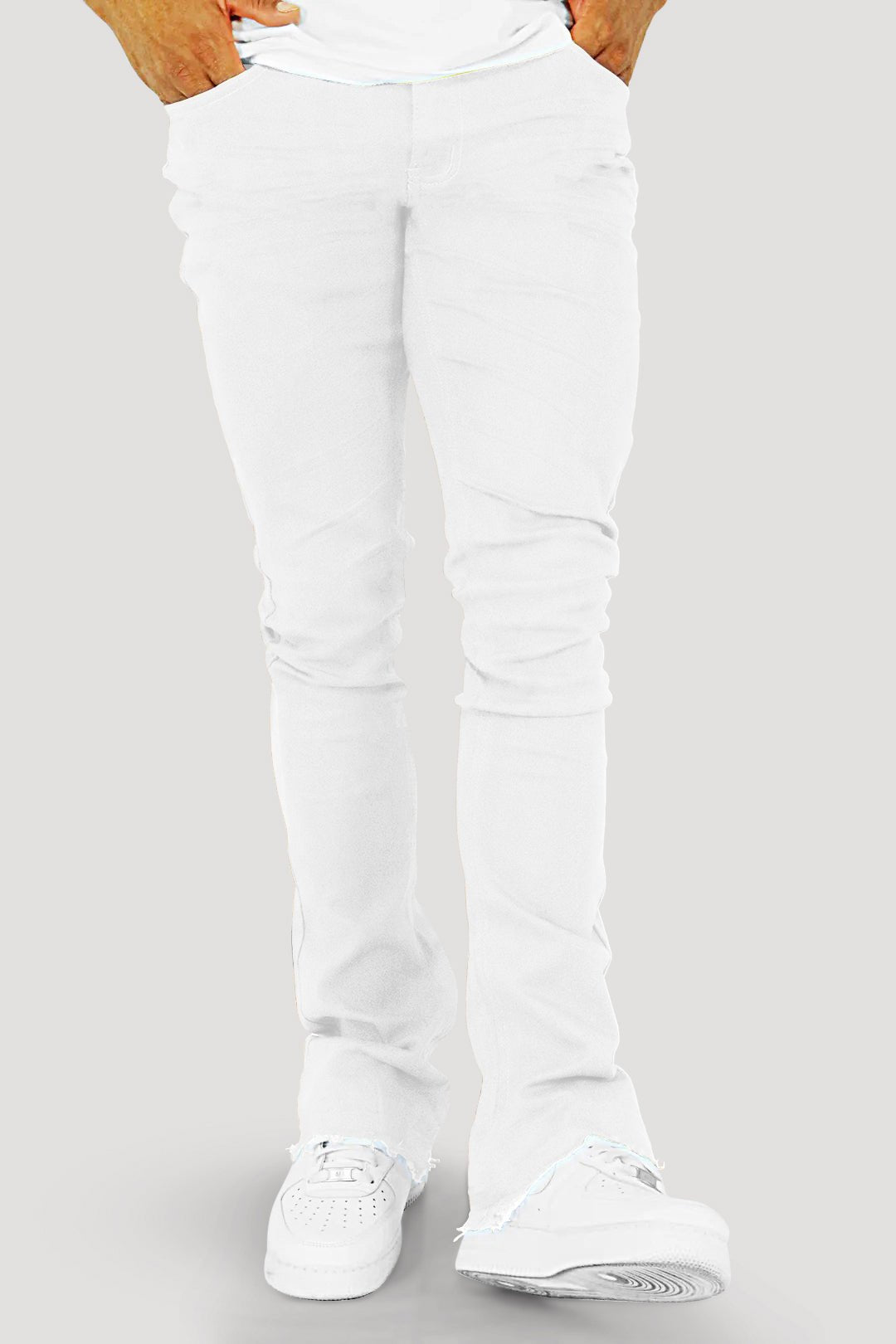 Vortex Stacked Denim (White) - Zamage