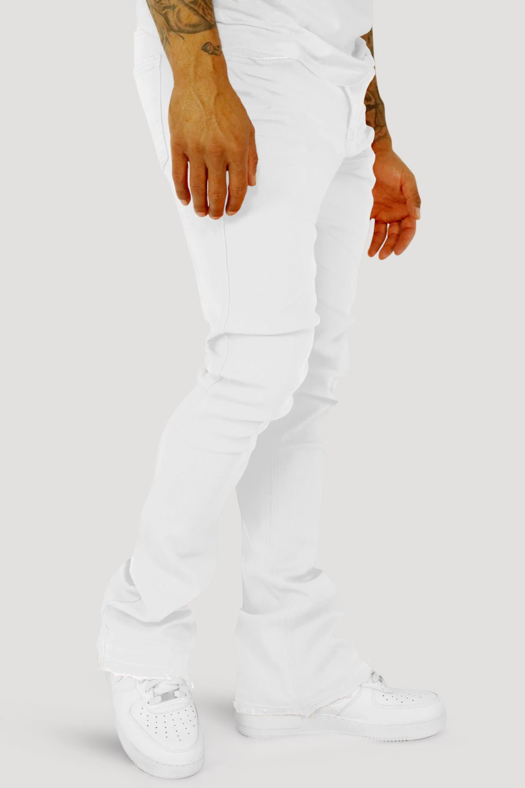 Vortex Stacked Denim (White) - Zamage