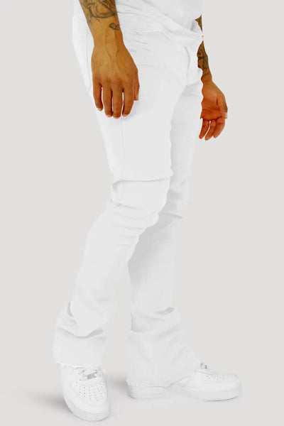Vortex Stacked Denim (White) - Zamage