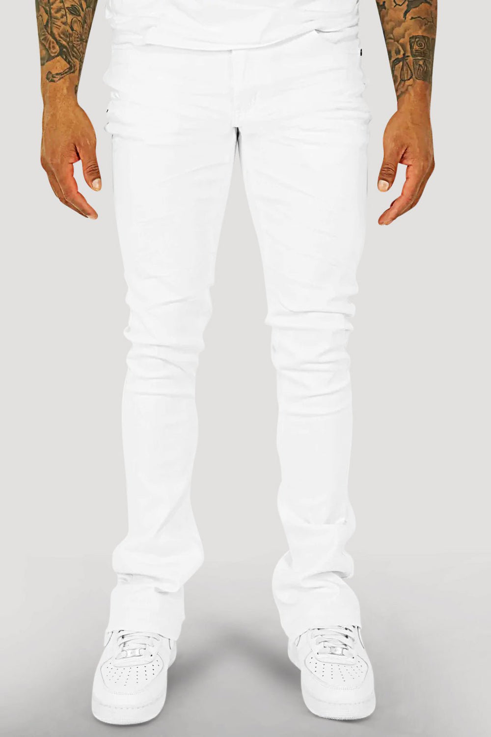 Vortex Stacked Denim (White) - Zamage