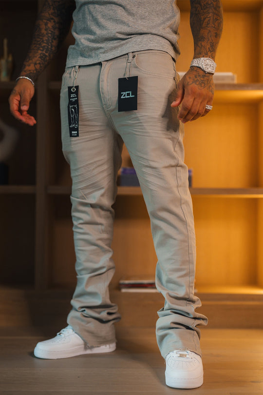 Vortex Stacked Denim White & Grey (Bundle) - Zamage