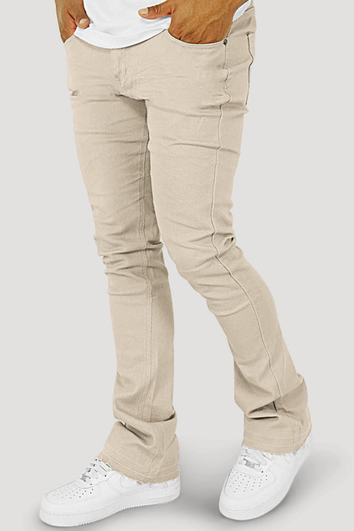 Vortex Stash Pocket Stacked Denim (Tan Grey) - Zamage