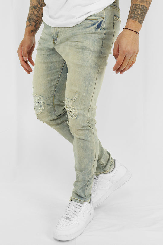 By Any Means Denim (Bleach Wash) (M5710D) - Zamage