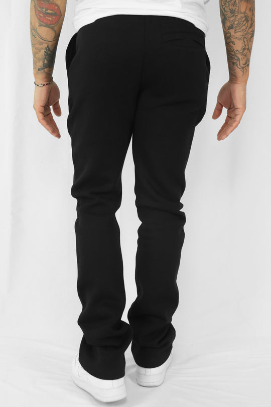 Essential Fleece Stacked Fit Pant (Black) (MS-23708) - Zamage