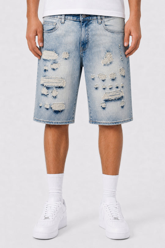Torn Revival Shorts (Blue Wash) (M7615D)