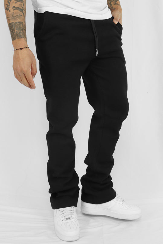 Like That Fleece Stacked Fit Pant (Black) (M5690B)