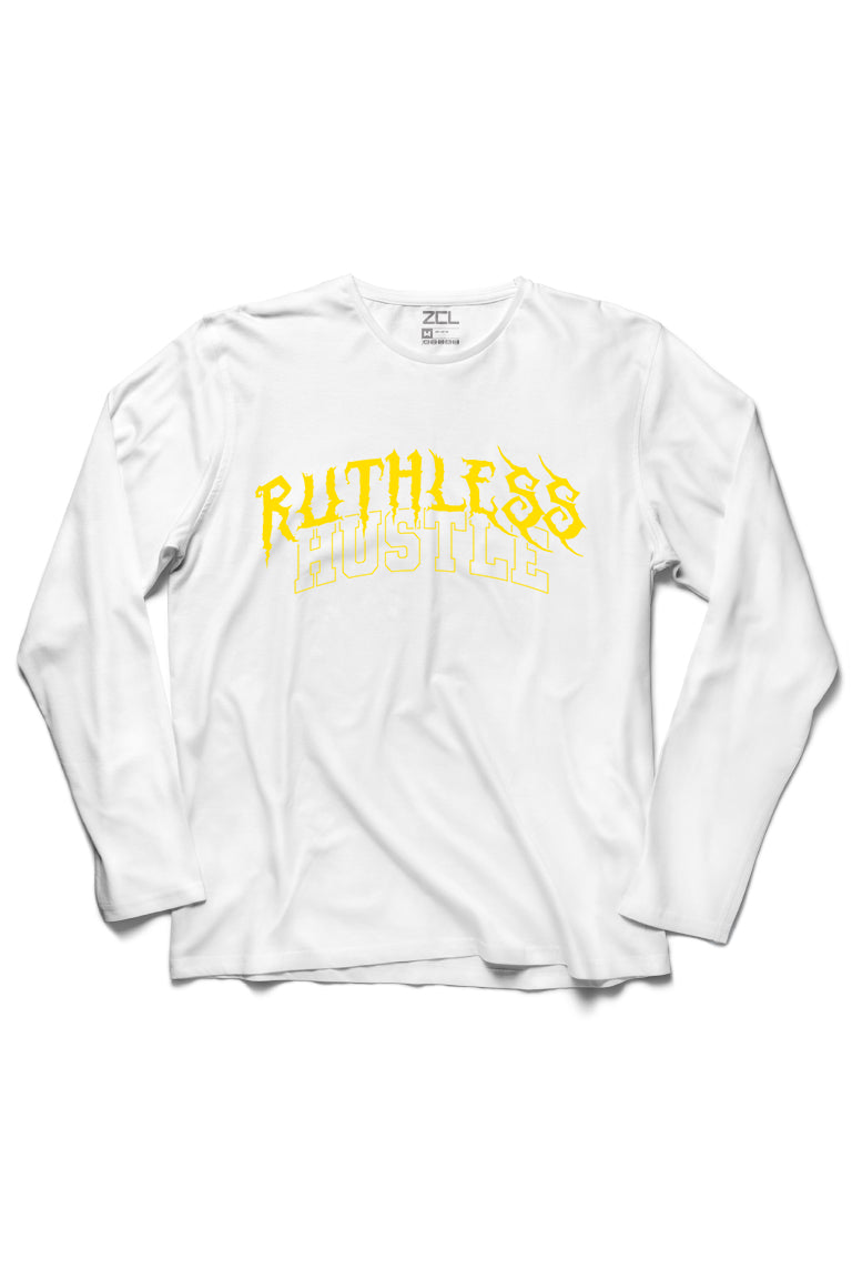 Ruthless Hustle Long Sleeve Tee (Yellow Logo)