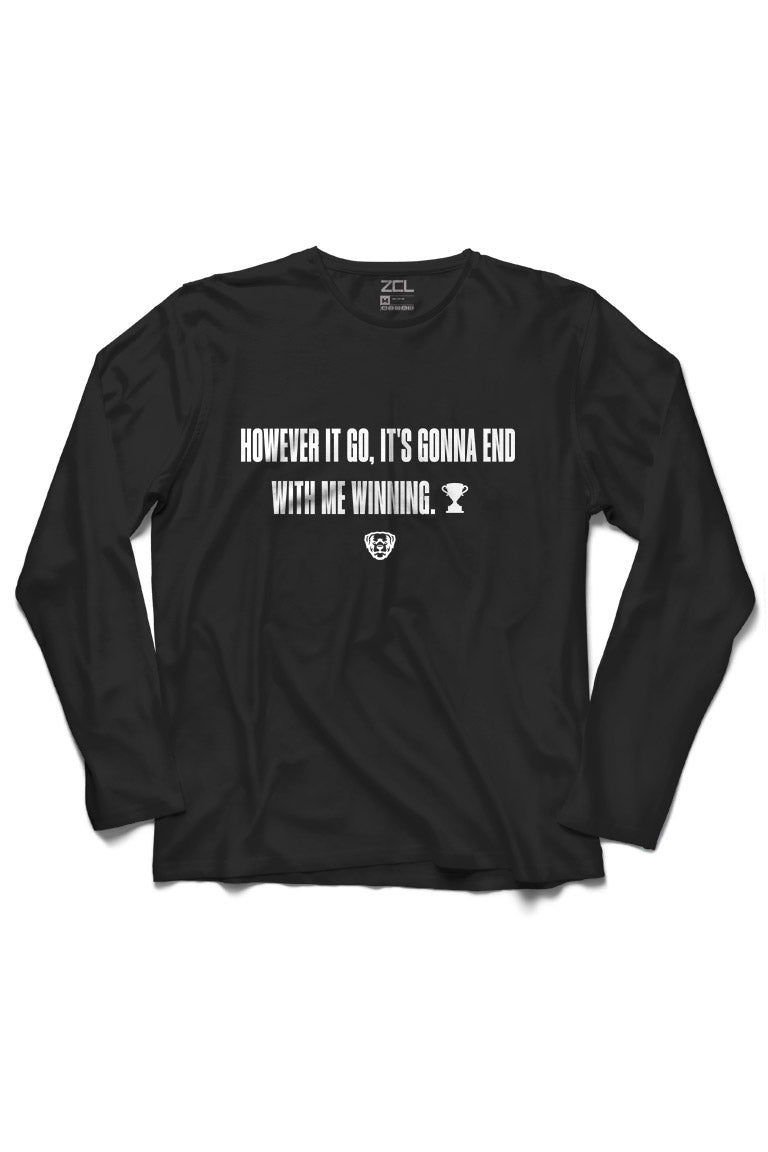 Winning Long Sleeve Tee (White Logo) - Zamage