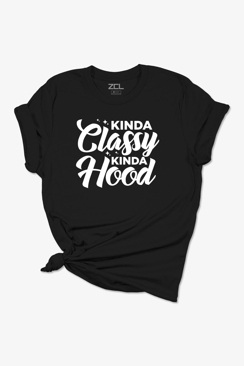 Kinda Classy Kinda Hood Dames T-shirt (Wit Logo)