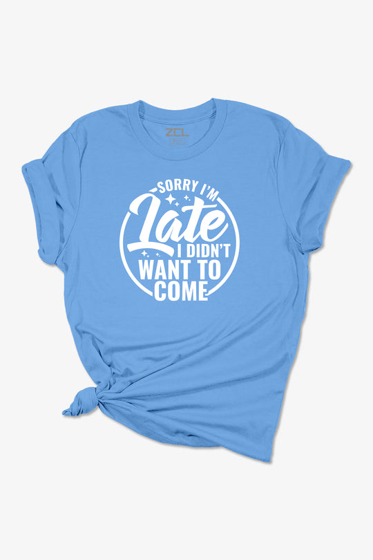 Sorry I'm Late Dames T-shirt (Wit Logo)