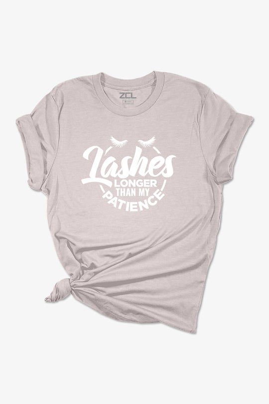 Lashes Longer Than My Patience Women's Tee (White Logo)