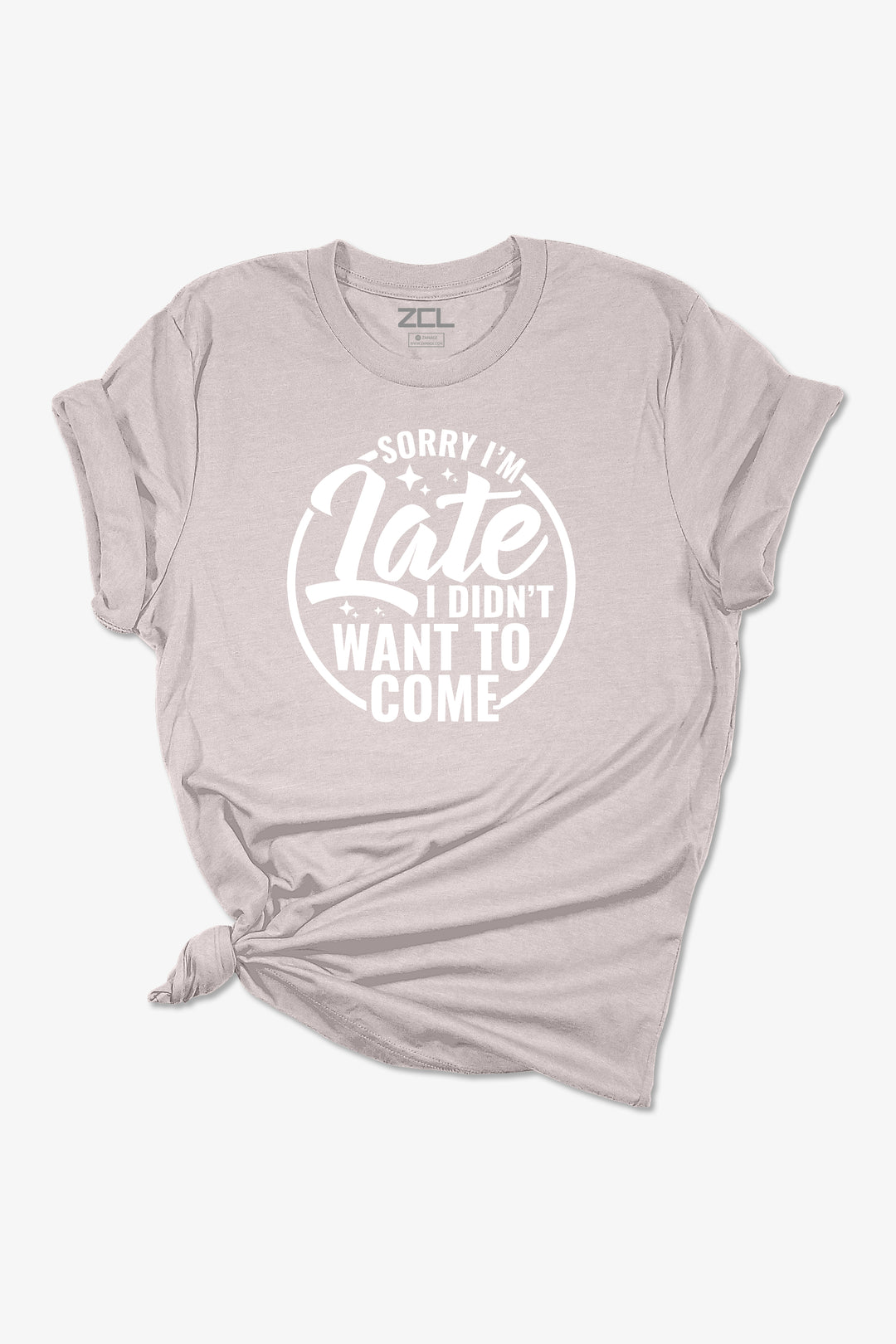 Sorry I'm Late Dames T-shirt (Wit Logo)