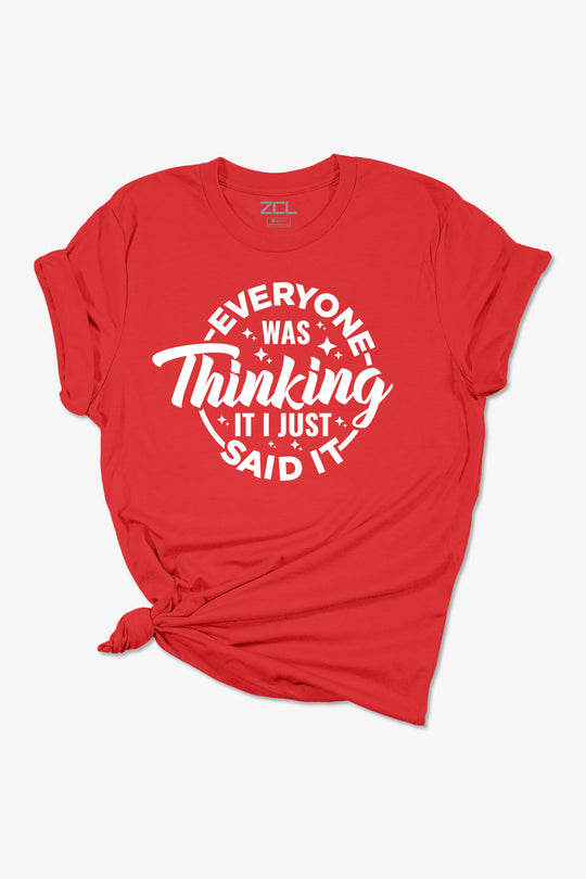 I Just Said It Dames T-shirt (Wit Logo)