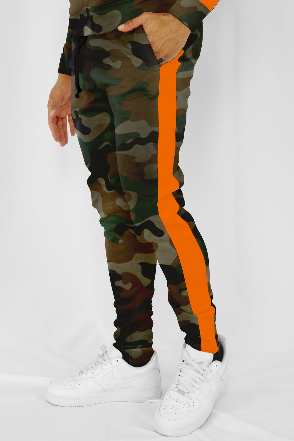 Camo oranje trainingsbroek (Woodland) (100-413)