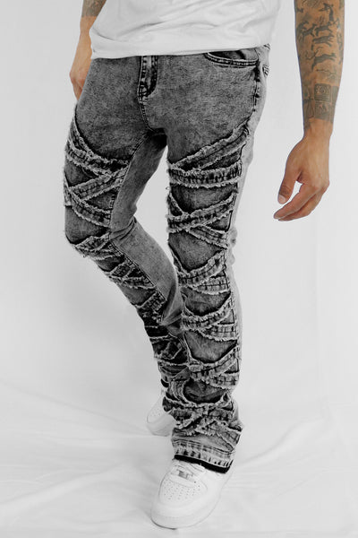 X'D Out Super Stacked Denim (Grey Wash)