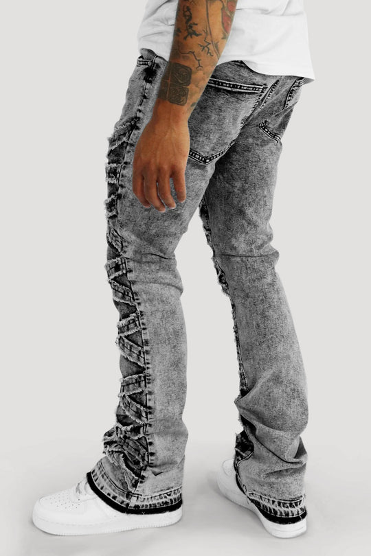 X'D Out Super Stacked Denim (Grey Wash)