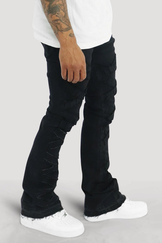 X'D Out Super Stacked Denim (Black Wash) - Zamage