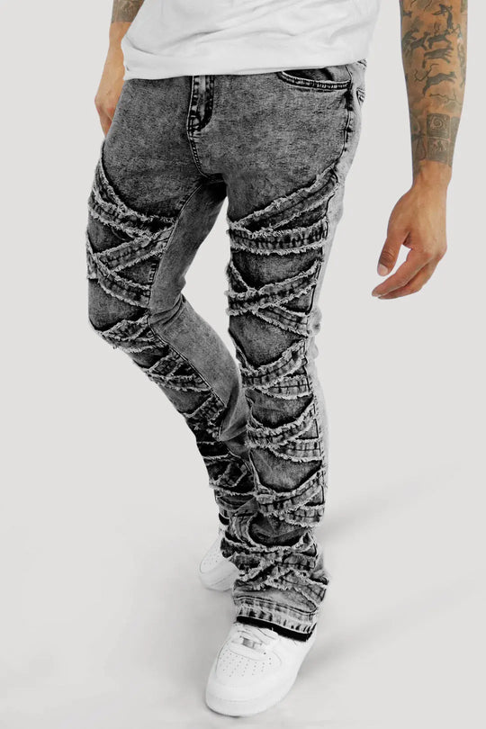 X'D Out Super Stacked Denim (Grey Wash) - Zamage
