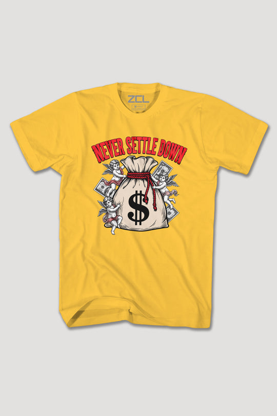 NEVER SETTLE DOWN TEE