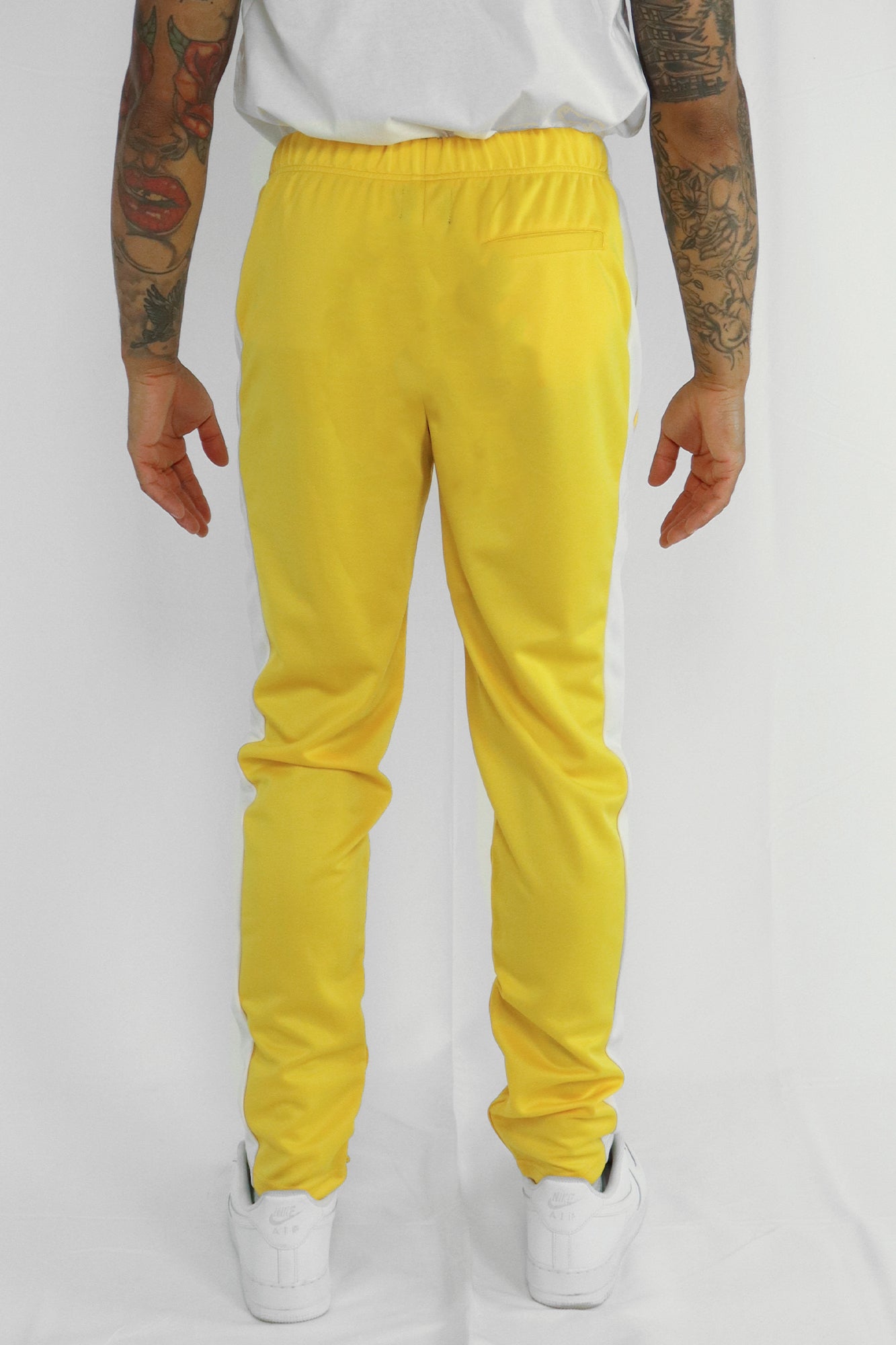 Yellow and white deals track pants