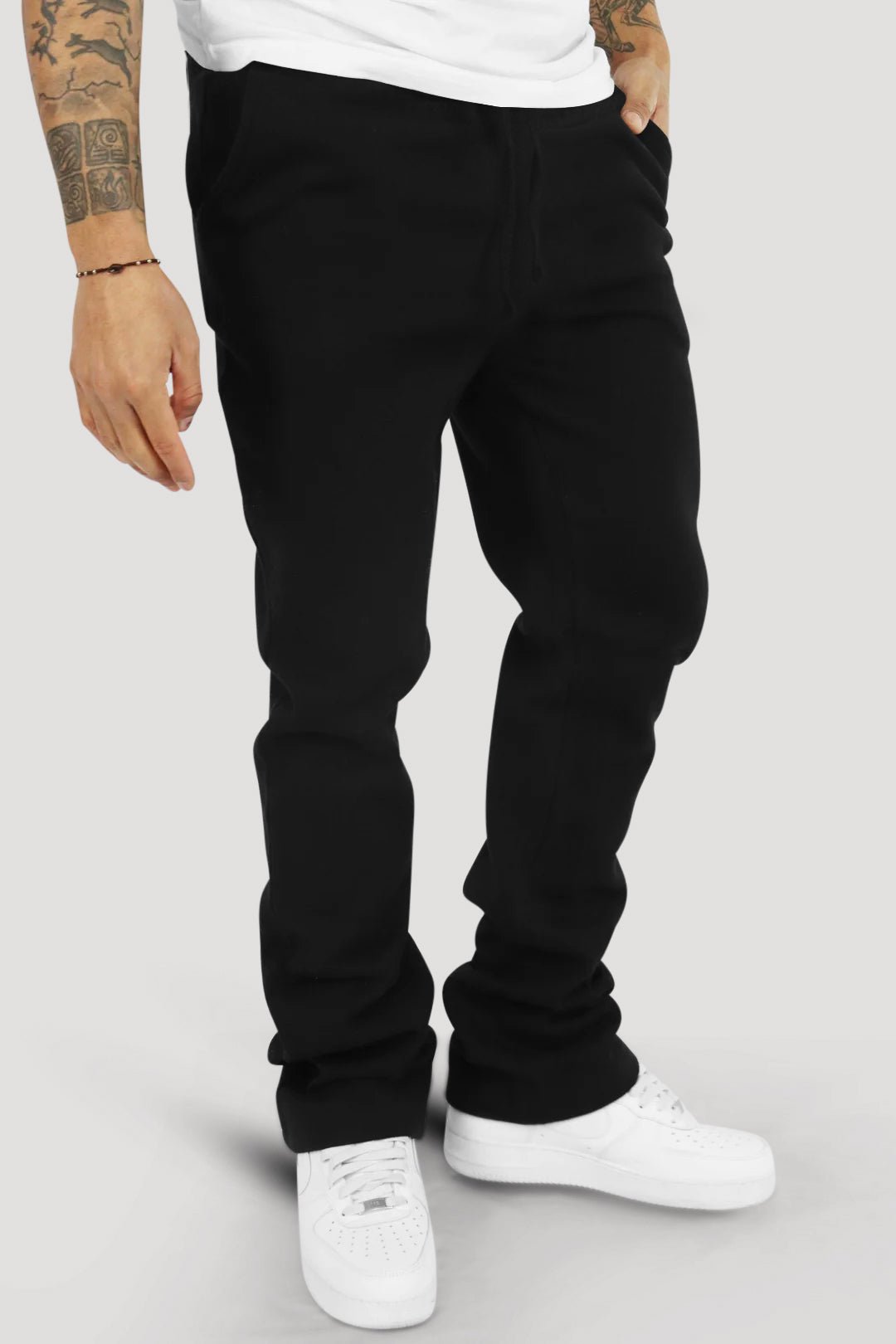 ZCL Elite Fleece Stacked Pant (Black) - Zamage