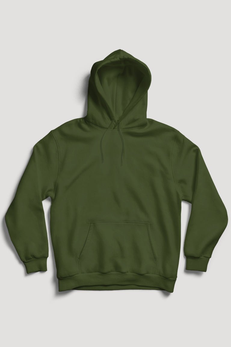 ZCL Essential Parker Hoodie (Solid Army Green) - Zamage