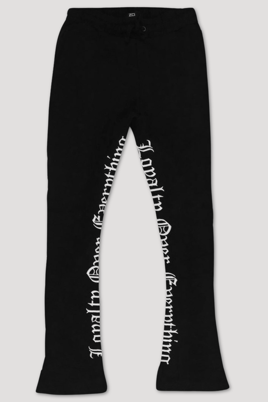 ZCL Loyalty Fleece Stacked Pant (Black) - Zamage