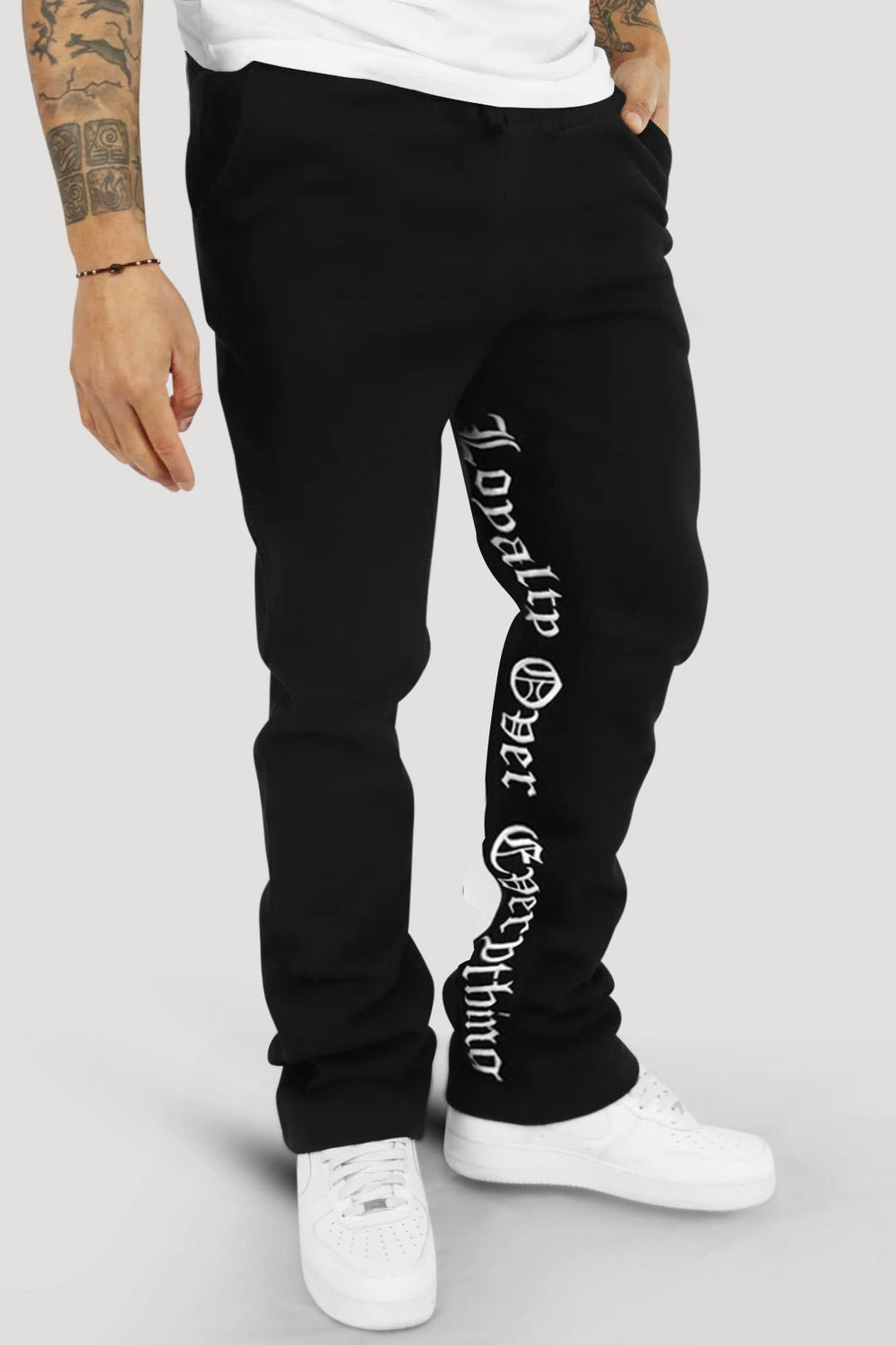 ZCL Loyalty Fleece Stacked Pant (Black) - Zamage