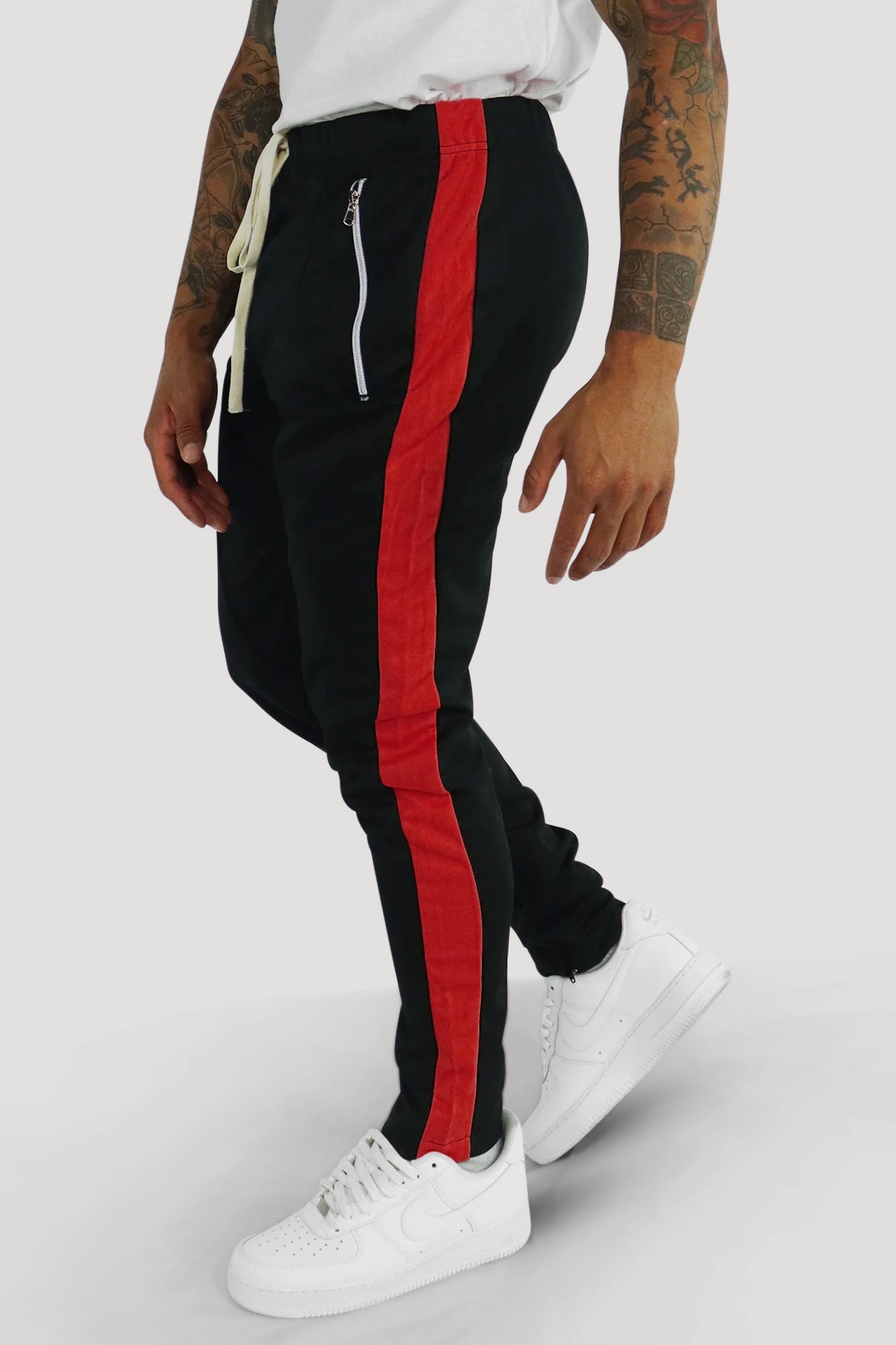 Pants with red stripe on the side hotsell