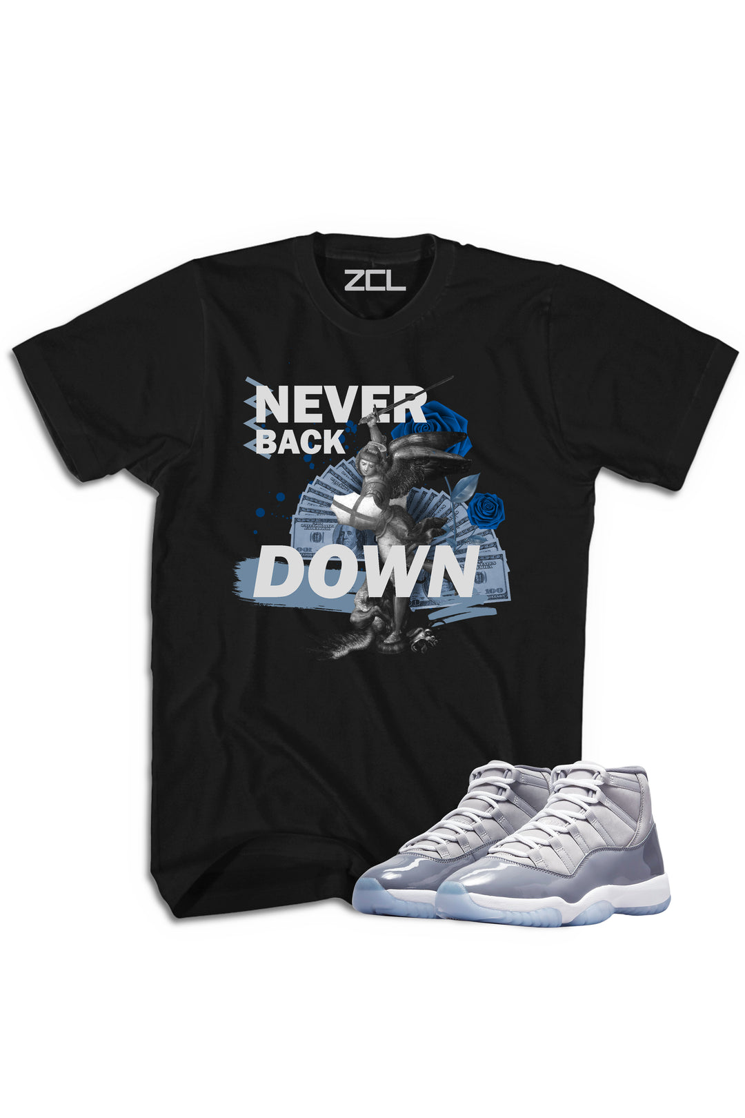 Air Jordan 11 "Never Back Down" Tee Cool Grey - Zamage