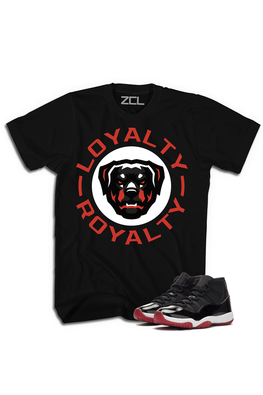 ZCL Loyalty-Royalty "Air Jordan 11 Bred" HookUp  Tee Red - Zamage
