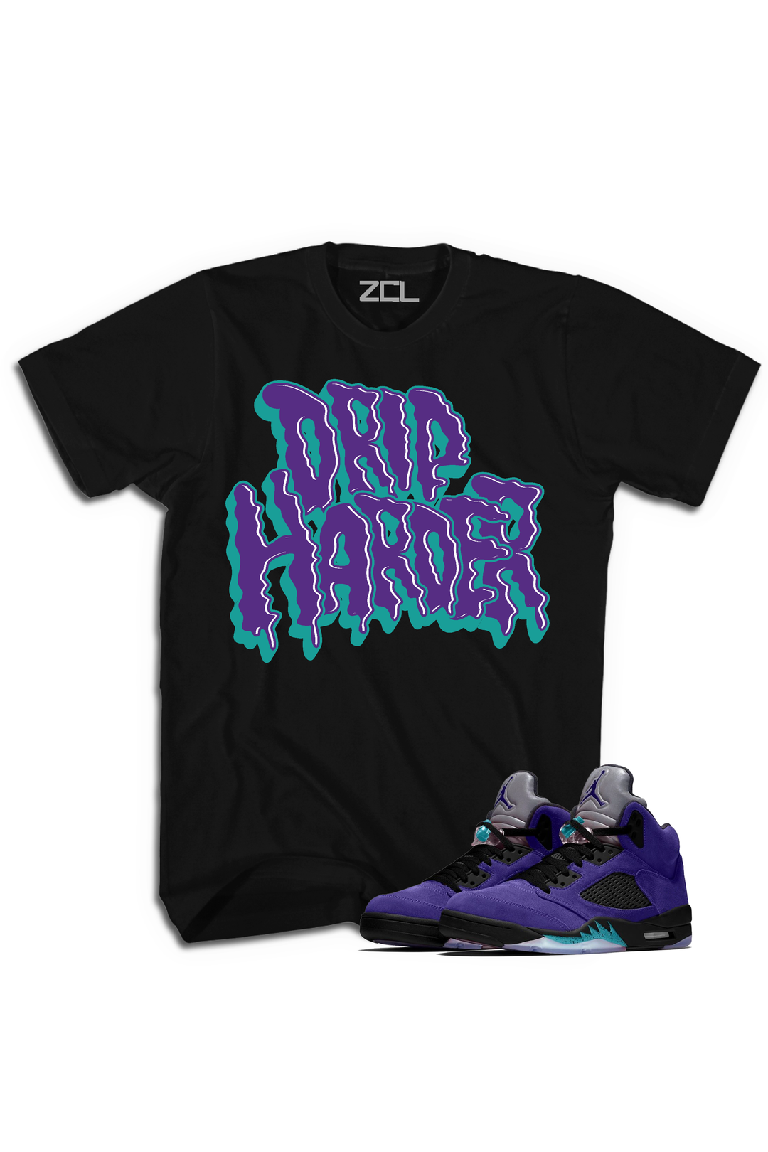 Air Jordan 5 Retro "Drip Harder" Tee Purple Grape - Zamage