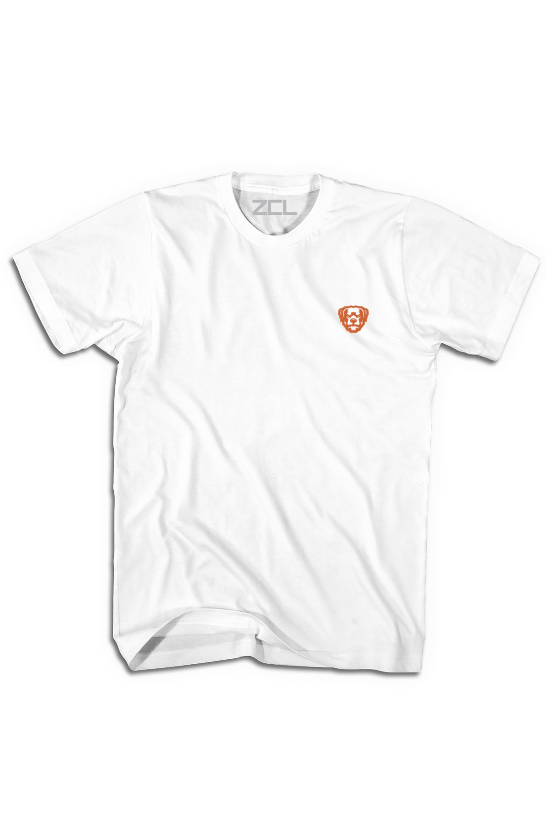 Embroidered ZCL Logo Tee White - Orange - Zamage