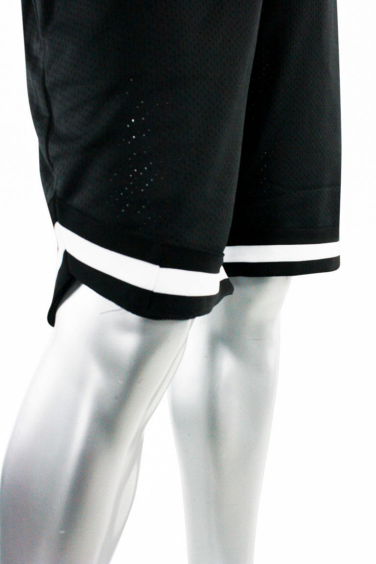 Basic Solid Mesh Shorts Black - White (100-920) - Zamage