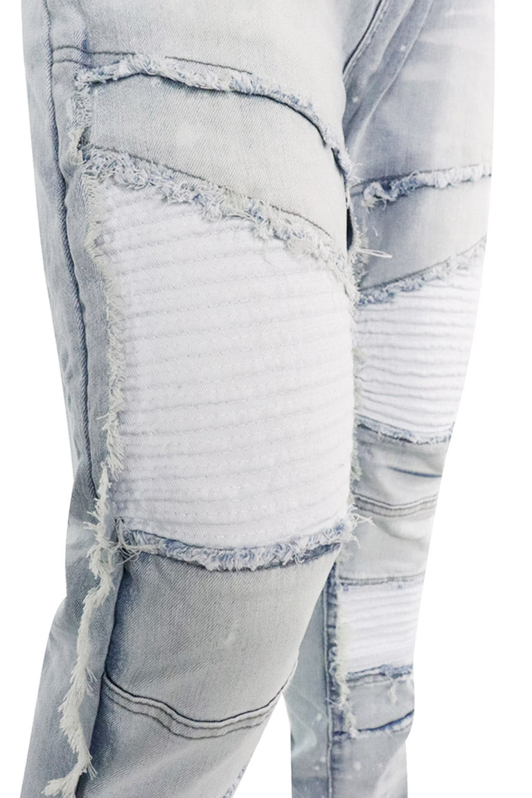 Ribbed Backin Denim (Blue Wash) - Zamage