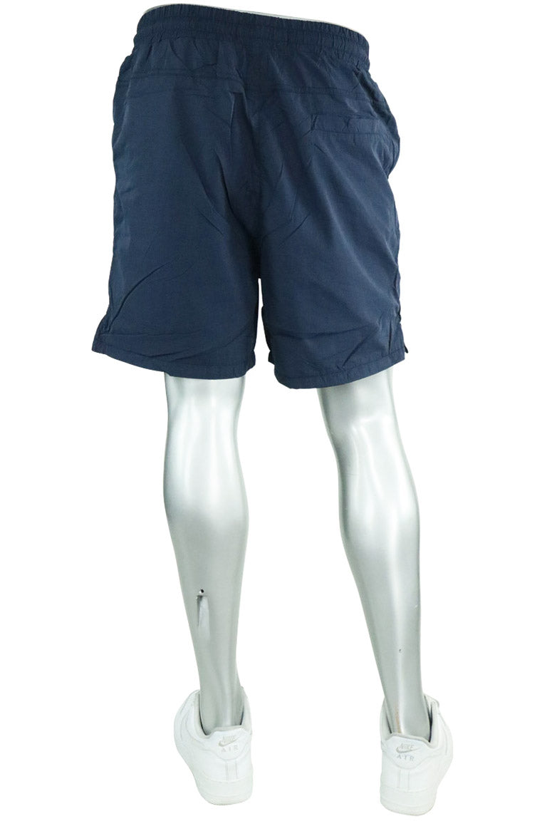Crinkled Nylon Shorts (Navy) - Zamage