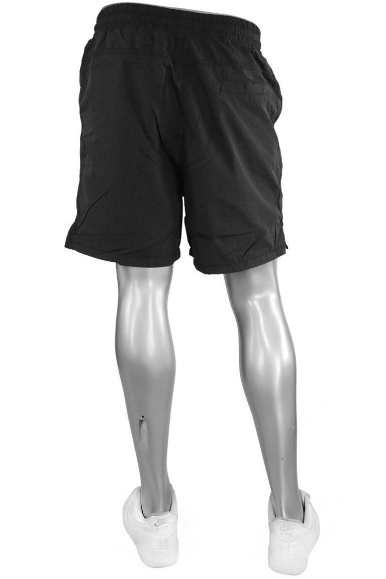 Crinkled Nylon Shorts (Black) - Zamage