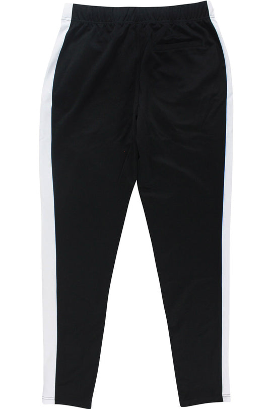 Premium Side Stripe Zip Pocket Track Pants Black - White (ZCM4418Z) - Zamage